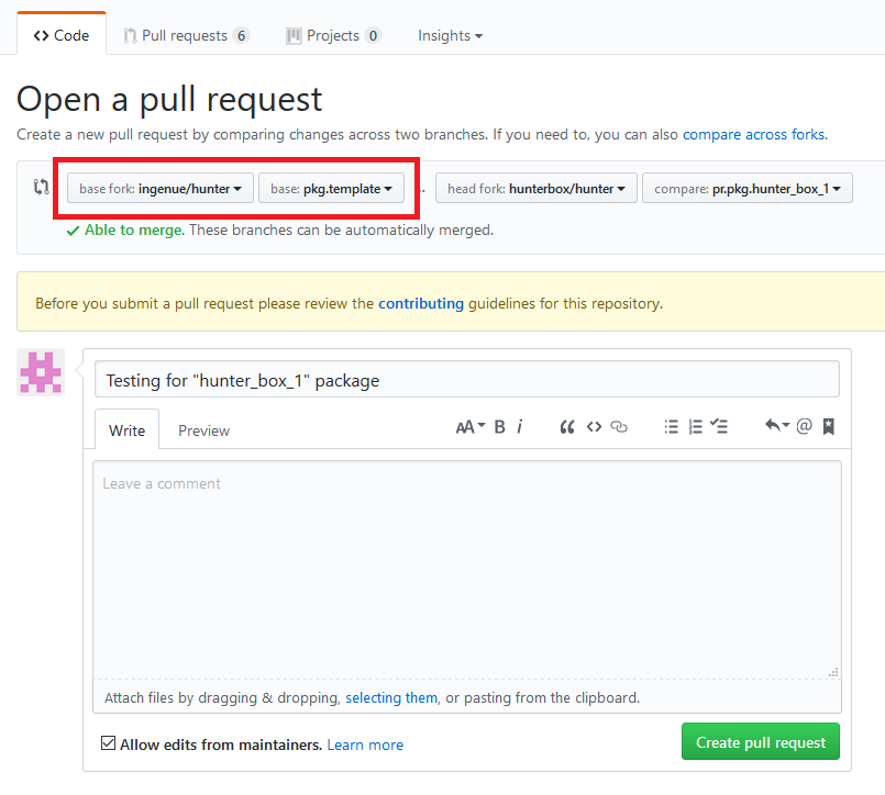 Pull request with tests